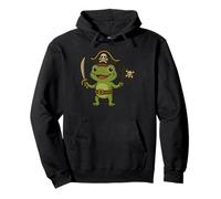 Adorable Grenouille Pirate avec Drapeau Jolly Roger Sweat à Capuche