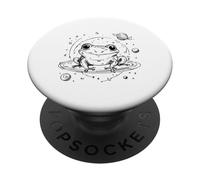 Adorable Grenouille Spatiale Flottante dans l'univers Cosmique et étoiles PopSockets PopGrip Adhésif