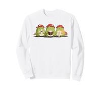 Adorable Grenouille Tres Reyes Magos Trois Grenouilles sages Hygge Kawaii Art Sweatshirt