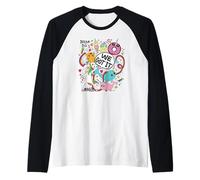 Adorable gribouillage Licorne narval Manche Raglan