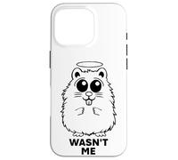 Adorable hamster innocent ange en difficulté - Wasn't Me Coque pour iPhone 16 Pro