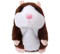 Adorable hamster parlant en peluche pour animal domestique - Jouet éducatif sensoriel interactif - Cadeau d'anniversaire ou de Noël pour enfants