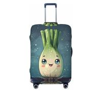 Adorable housse de bagage de voyage avec personnages de fenouil Kawaii, housses de valise élastiques, protège-bagages de 45,7 à 81,3 cm, noir, XL