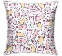 Adorable Housse De Coussin Axolotls, Taie D'oreiller Décorative, 45cm X 45cm