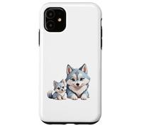 Adorable Husky sibérien Maman et Chiots Coque pour iPhone 11