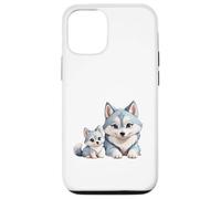 Adorable Husky sibérien Maman et Chiots Coque pour iPhone 12/12 Pro