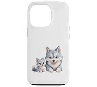 Adorable Husky sibérien Maman et Chiots Coque pour iPhone 13 Pro