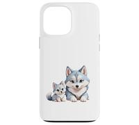 Adorable Husky sibérien Maman et Chiots Coque pour iPhone 13 Pro Max