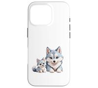 Adorable Husky sibérien Maman et Chiots Coque pour iPhone 16 Pro