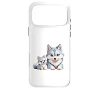 Adorable Husky sibérien Maman et Chiots Coque pour iPhone 17 Pro Max