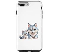 Adorable Husky sibérien Maman et Chiots Coque pour iPhone 7 Plus/8 Plus