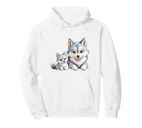 Adorable Husky sibérien Maman et Chiots Sweat à Capuche