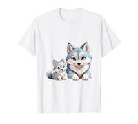 Adorable Husky sibérien Maman et Chiots T-Shirt