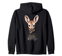 Adorable Illustration de Renard Fennec Aquarelle Animal du désert Sweat à Capuche