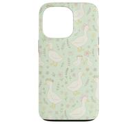 Adorable imprimé Floral Cottagecore Vert et Rose Pastel Coque pour iPhone 13 Pro