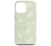 Adorable imprimé Floral Cottagecore Vert et Rose Pastel Coque pour iPhone 13 Pro Max