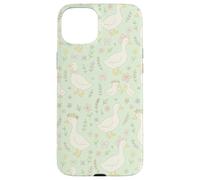 Adorable imprimé Floral Cottagecore Vert et Rose Pastel Coque pour iPhone 15 Plus