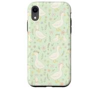 Adorable imprimé Floral Cottagecore Vert et Rose Pastel Coque pour iPhone XR