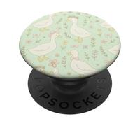 Adorable imprimé Floral Cottagecore Vert et Rose Pastel PopSockets PopGrip Adhésif