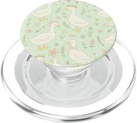 Adorable imprimé Floral Cottagecore Vert et Rose Pastel PopSockets PopGrip pour MagSafe