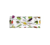 Adorable introduction de divers légumes imprimés bandeau bébé nœud - Cadeau pleine lune pour nouveau-nés, tout-petits - Cheveux doux pour la peau