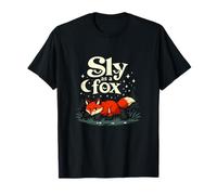 Adorable Jeu de Mots Renard Sly as a Fox Starry Night Graphic T-Shirt