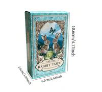 Adorable Jeu de Tarot de Lapin : Cartes d'Esprit Animal Guérisseur pour Débutants, Outil de Divination Unique, Jeu Oracle de Prédiction pour Méditation et Voyage Spirituel, Jeu de Cartes, 78 Cartes, C