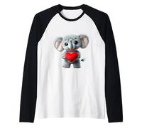 Adorable Jouet éléphant Mignon avec Forme de cœur Rouge Mania Manche Raglan