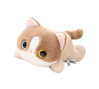 Adorable Jouet En Peluche De Chats Couchés À Gros Yeux, Poupée À Câlin