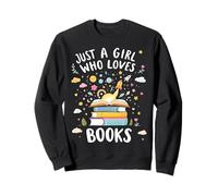 Adorable, Juste Une Fille Qui Aime Les Livres, Un Joli ver de bibliothèque Sweatshirt