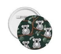 Adorable koala - Épingle ronde en émail - Badge en alliage métallique pour veste, sac, idée cadeau., Small, Plastique