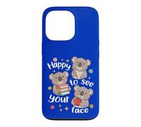 Adorable Koala pour la rentrée Scolaire Heureux de Voir Votre Visage Coque pour iPhone 13 Pro