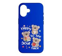 Adorable Koala pour la rentrée Scolaire Heureux de Voir Votre Visage Coque pour iPhone 16