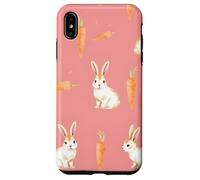 Adorable Lapin Carotte Douce et Minimaliste Motif Printemps Coque pour iPhone XS Max