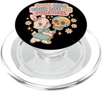 Adorable Lapin Chaos Graphique avec Attitude colorée PopSockets PopGrip pour MagSafe