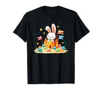 Adorable Lapin château de Sable étoiles Amusant T-Shirt