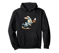 Adorable Lapin de Pâques Plongeant Attraper Les œufs Lapin de Baseball pour Enfants Sweat à Capuche