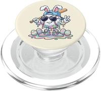 Adorable Lapin de Pâques Plongeant Catch The Eggs Baseball Bunny Boys PopSockets PopGrip pour MagSafe