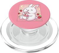 Adorable Lapin Fraise Lait Kawaii Art Japonais PopSockets PopGrip pour MagSafe