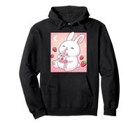 Adorable Lapin Fraise Lait Kawaii Art Japonais Sweat à Capuche