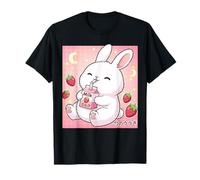 Adorable Lapin Fraise Lait Kawaii Art Japonais T-Shirt