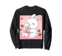 Adorable Lapin Fraise Lait rétro Japonais Art Kawaii Sweatshirt