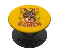 Adorable Lapin Mangeant des Ramen Art Gourmand Kawaii PopSockets PopGrip Adhésif