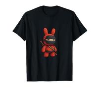 Adorable Lapin Ninja Chibi Kawaii Guerrier Japonais T-Shirt