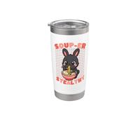 Adorable lapin ramen Soup Thief Funny Food Lover Gobelet isotherme en acier inoxydable double paroi