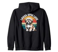 Adorable Lhassa Apso Love, Cercle Arc-en-Ciel rétro, Amusant pour Les Amoureux des Chiens Sweat à Capuche