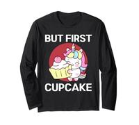 Adorable licorne kawaii mais premier cupcake style japonais Manche Longue