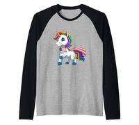 Adorable Licorne Patriotique Américaine Aux Couleurs du Manche Raglan