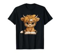 Adorable Livre de Lecture Vache Highland avec T-Shirt