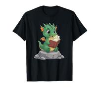 Adorable Livre Dragon Reading Champion Fantasy Kids T-Shirt